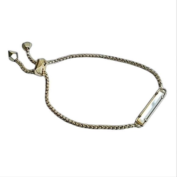 Kendra Scott Stan Bracelet Slate Cat's Eye Light Gold - Picture 5 of 11